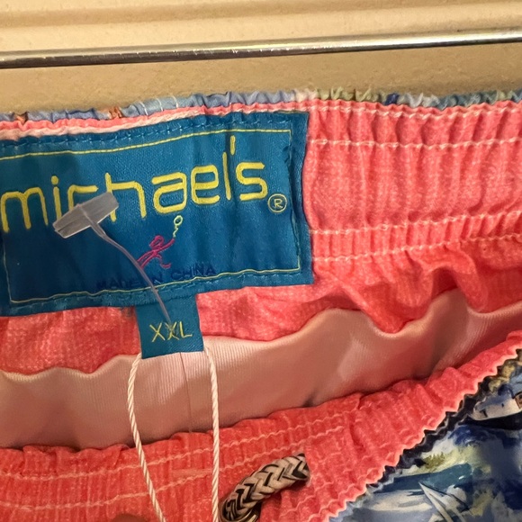 NWT Michaels nautical theme swim trunks with waist string - Picture 8 of 11
